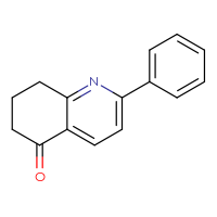 Chemical structure of 2-phenyl-5,6,7,8-tetrahydroquinolin-5-one - CSSB00160497055