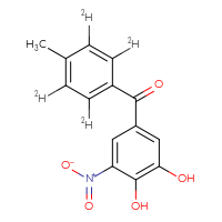 Chemical structure of 5-[4-methyl(2,3,5,6-²H₄)benzoyl]-3-nitrobenzene-1,2-diol - CSSB00159258075