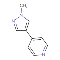 Chemical structure of 4-(1-methyl-1H-pyrazol-4-yl)pyridine - CSSB00000078755