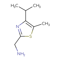 Chemical structure of 1-[5-methyl-4-(propan-2-yl)-1,3-thiazol-2-yl]methanamine - CSSB00000754778