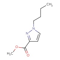 Chemical structure of methyl 1-butyl-1H-pyrazole-3-carboxylate - CSSB00000092461