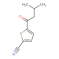 Chemical structure of 5-(3-methylbutanoyl)thiophene-2-carbonitrile - CSSB00021137883