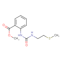 Chemical structure of methyl 2-({[2-(methylsulfanyl)ethyl]carbamoyl}amino)benzoate - CSSB02187670863