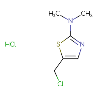Chemical structure of 5-(chloromethyl)-N,N-dimethyl-1,3-thiazol-2-amine hydrochloride - CSSB00102869554