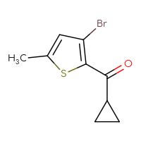 Chemical structure of (3-bromo-5-methylthiophen-2-yl)(cyclopropyl)methanone - CSSB00012254572