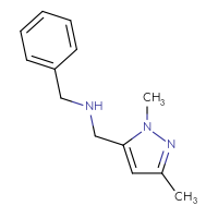 Chemical structure of benzyl[(1,3-dimethyl-1H-pyrazol-5-yl)methyl]amine - CSSB00011453140