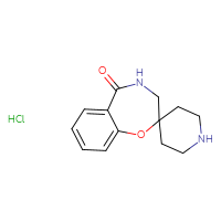 Chemical structure of 4,5-dihydro-3H-spiro[1,4-benzoxazepine-2,4'-piperidin]-5-one hydrochloride - CSSB00025790275