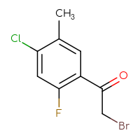 Chemical structure of 2-bromo-1-(4-chloro-2-fluoro-5-methylphenyl)ethan-1-one - CSSB00009813734