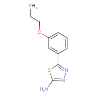 Chemical structure of 5-(3-propoxyphenyl)-1,3,4-thiadiazol-2-amine - CSSB00005696836