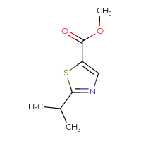 Chemical structure of methyl 2-(propan-2-yl)-1,3-thiazole-5-carboxylate - CSSB00012786268