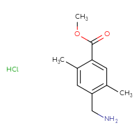 Chemical structure of methyl 4-(aminomethyl)-2,5-dimethylbenzoate hydrochloride - CSSB20963516886