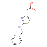 Chemical structure of 2-[2-(benzylamino)-1,3-thiazol-4-yl]acetic acid - CSSB00000244910