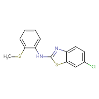 Chemical structure of 6-chloro-N-[2-(methylsulfanyl)phenyl]-1,3-benzothiazol-2-amine - CSSB00020652072