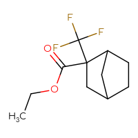 Chemical structure of ethyl 2-(trifluoromethyl)bicyclo[2.2.1]heptane-2-carboxylate - CSSB00033766569