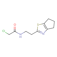 Chemical structure of 2-chloro-N-(2-{4H,5H,6H-cyclopenta[d][1,3]thiazol-2-yl}ethyl)acetamide - CSSB01992483526