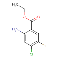 Chemical structure of ethyl 2-amino-4-chloro-5-fluorobenzoate - CSSB00010201463