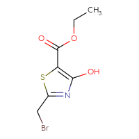 Chemical structure of ethyl 2-(bromomethyl)-4-hydroxy-1,3-thiazole-5-carboxylate - CSSB00021445149