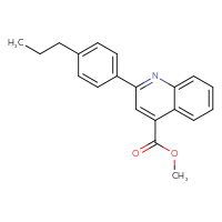 Chemical structure of methyl 2-(4-propylphenyl)quinoline-4-carboxylate - CSSB00121667806