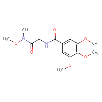 Chemical structure of N-methoxy-N-methyl-2-[(3,4,5-trimethoxyphenyl)formamido]acetamide - CSSB00104678009