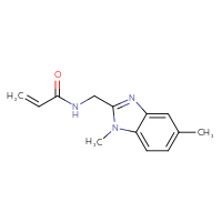 Chemical structure of N-[(1,5-dimethyl-1H-1,3-benzodiazol-2-yl)methyl]prop-2-enamide - CSSB01995170500