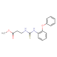 Chemical structure of methyl 3-{[(2-phenoxyphenyl)carbamothioyl]amino}propanoate - CSSB21432553204