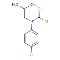 Chemical structure of N-(4-chlorophenyl)-N-(2-methylpropyl)carbamoyl chloride - CSSB06259283013