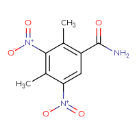 Chemical structure of 2,4-dimethyl-3,5-dinitrobenzamide - CSSB01996478701