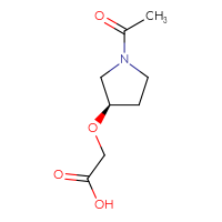 Chemical structure of 2-{[(3R)-1-acetylpyrrolidin-3-yl]oxy}acetic acid - CSSB00021148577