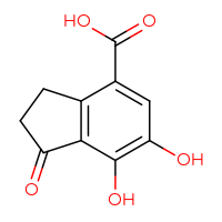 Chemical structure of 6,7-dihydroxy-1-oxo-2,3-dihydro-1H-indene-4-carboxylic acid - CSSB00010232465