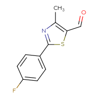 Chemical structure of 2-(4-fluorophenyl)-4-methyl-1,3-thiazole-5-carbaldehyde - CSSB00010714071