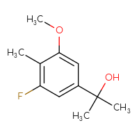 Chemical structure of 2-(3-fluoro-5-methoxy-4-methylphenyl)propan-2-ol - CSSB00021422477