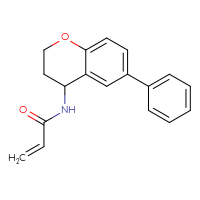 Chemical structure of N-(6-phenyl-3,4-dihydro-2H-1-benzopyran-4-yl)prop-2-enamide - CSSB00133037852