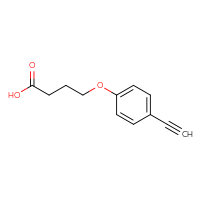 Chemical structure of 4-(4-ethynylphenoxy)butanoic acid - CSSB06408283878