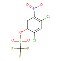 Chemical structure of 2,4-dichloro-5-nitrophenyl trifluoromethanesulfonate - CSSB21332138256