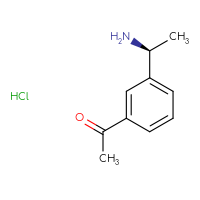 Chemical structure of 1-{3-[(1S)-1-aminoethyl]phenyl}ethan-1-one hydrochloride - CSSB00025717440