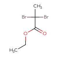 Chemical structure of ethyl 2,2-dibromopropanoate - CSSB00102585656