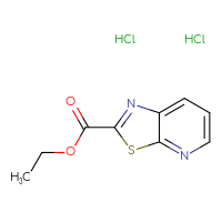 Chemical structure of ethyl [1,3]thiazolo[5,4-b]pyridine-2-carboxylate dihydrochloride - CSSB14813040103