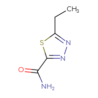 Chemical structure of 5-ethyl-1,3,4-thiadiazole-2-carboxamide - CSSB00103285270