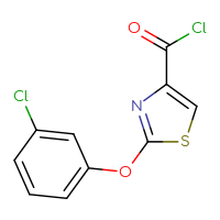 Chemical structure of 2-(3-chlorophenoxy)-1,3-thiazole-4-carbonyl chloride - CSSB00010126612