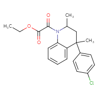 Chemical structure of ethyl 2-[4-(4-chlorophenyl)-2,4-dimethyl-1,2,3,4-tetrahydroquinolin-1-yl]-2-oxoacetate - CSSB00020599722