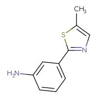 Chemical structure of 3-(5-methyl-1,3-thiazol-2-yl)aniline - CSSB00011720583