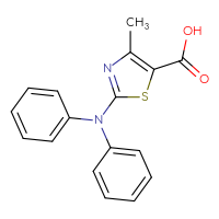 Chemical structure of 2-(diphenylamino)-4-methyl-1,3-thiazole-5-carboxylic acid - CSSB00025736314