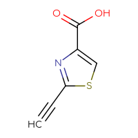 Chemical structure of 2-ethynyl-1,3-thiazole-4-carboxylic acid - CSSB00110335849