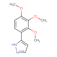 Chemical structure of 5-(2,3,4-trimethoxyphenyl)-1H-pyrazole - CSSB06587721075