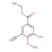 Chemical structure of ethyl 3-cyano-5-hydroxy-4-methoxybenzoate - CSSB00050354950