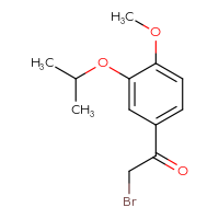 Chemical structure of 2-bromo-1-[4-methoxy-3-(propan-2-yloxy)phenyl]ethan-1-one - CSSB00010995403
