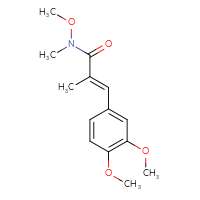 Chemical structure of (2E)-3-(3,4-dimethoxyphenyl)-N-methoxy-N,2-dimethylprop-2-enamide - CSSB21151591730