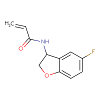 Chemical structure of N-(5-fluoro-2,3-dihydro-1-benzofuran-3-yl)prop-2-enamide - CSSB01669497807