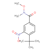 Chemical structure of 4-tert-butyl-N-methoxy-N-methyl-3-nitrobenzamide - CSSB02012675784