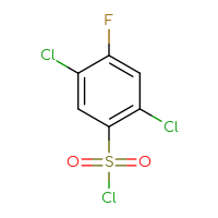 Chemical structure of 2,5-dichloro-4-fluorobenzene-1-sulfonyl chloride - CSSB00010259605